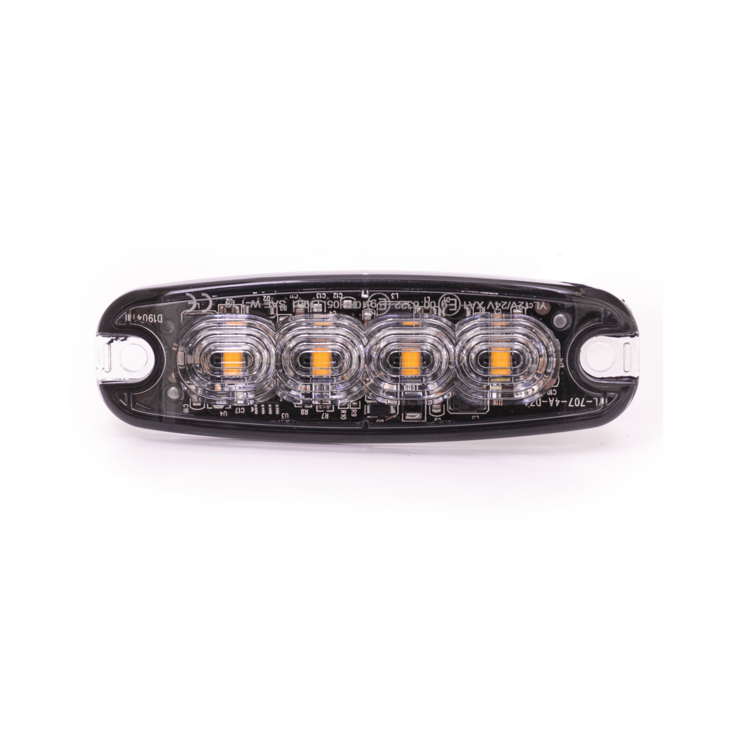 Ecoline Slim-line Low Profile 4 LED Strobe Warning Light Head