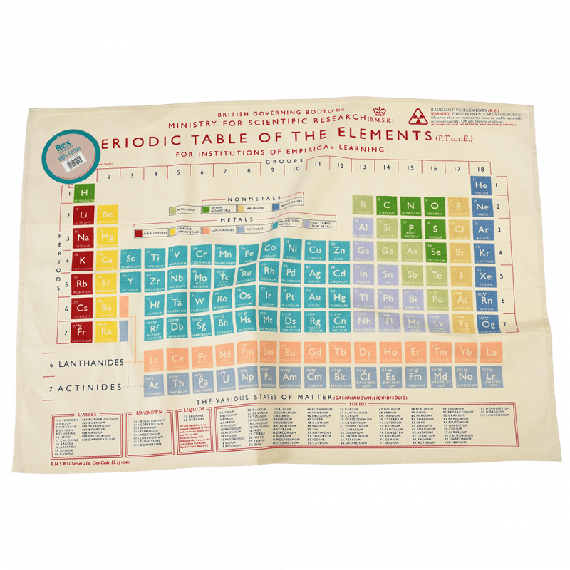 Rex Cotton tea towel - Perodic Table