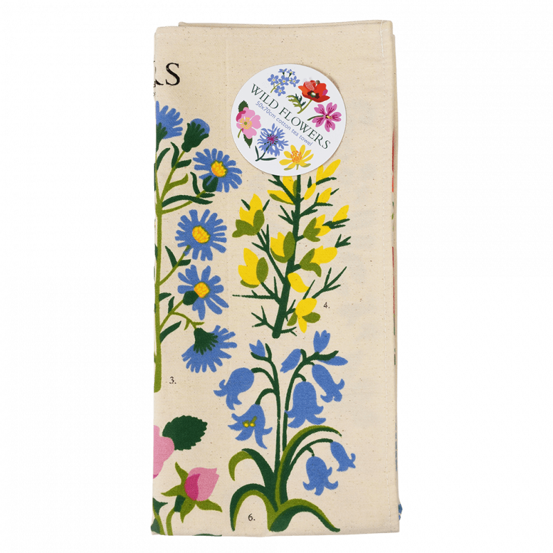 Rex Cotton tea towel - Wild Flowers