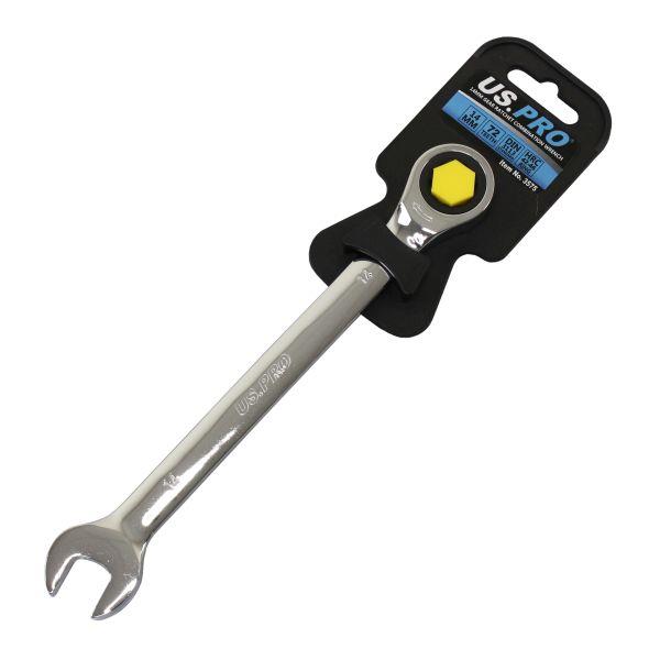 US PRO Tools 14mm Ratchet Spanner Wrench 72 Teeth Open & Ring End Wrench 3575