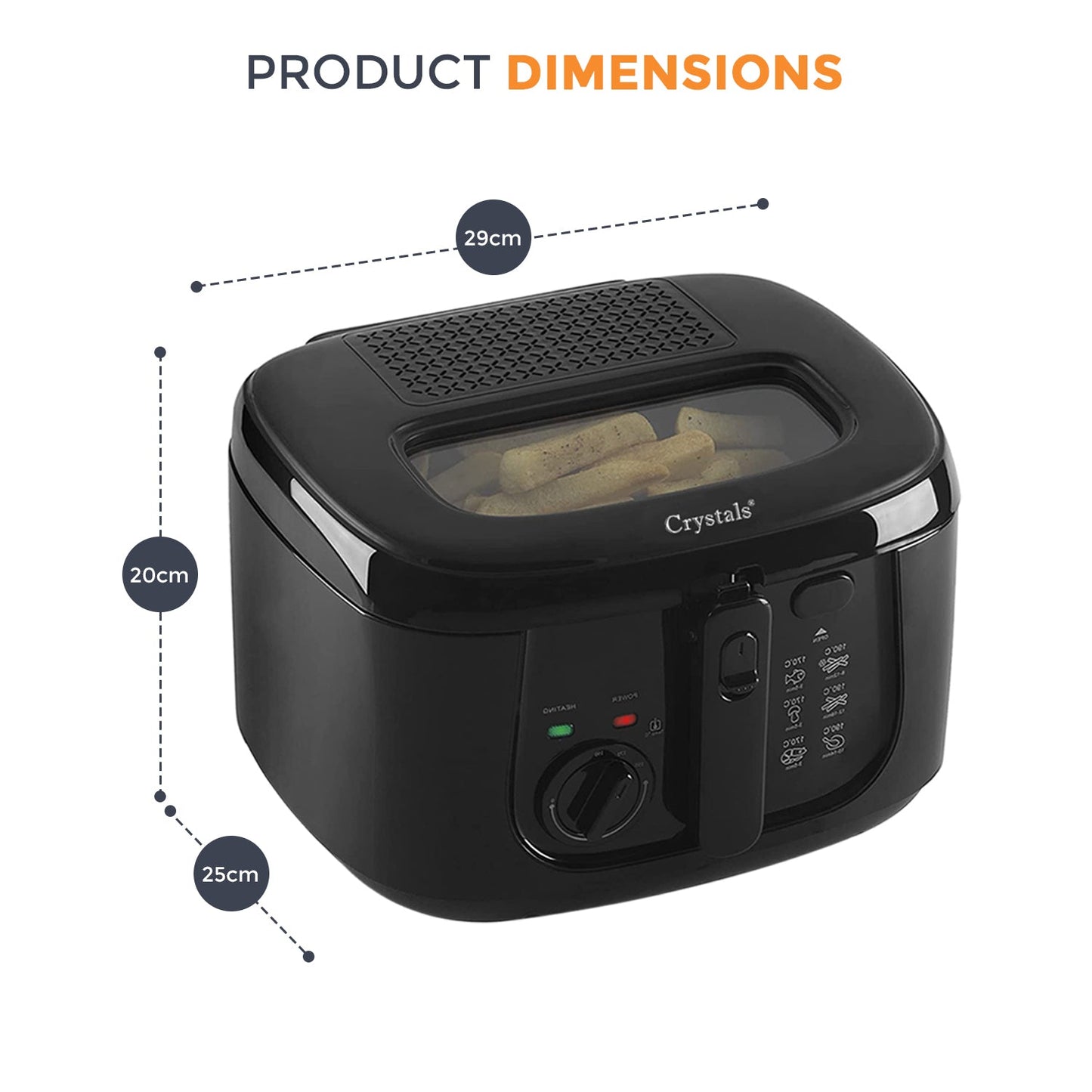 2.5 Liters Deep Fat Fryer - 1800 Watts