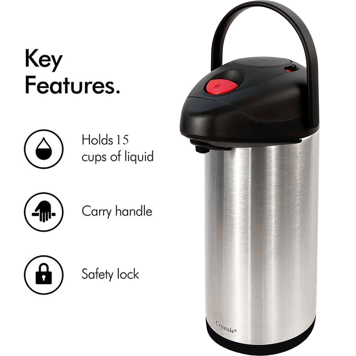 5 Liter Vacuum Flask Stainless Steel