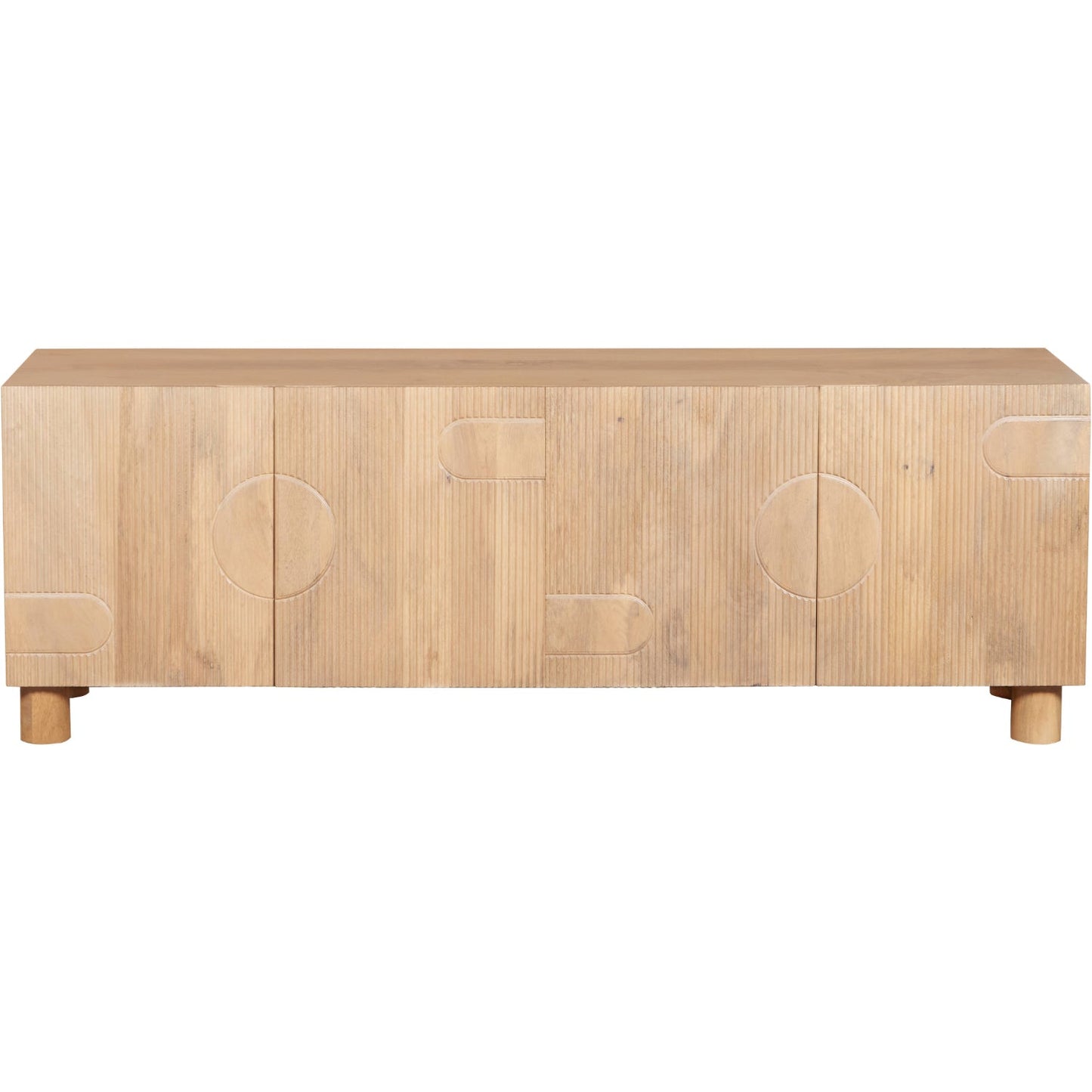 Ajmer Solid Wood Large Low Board TV Cabinet