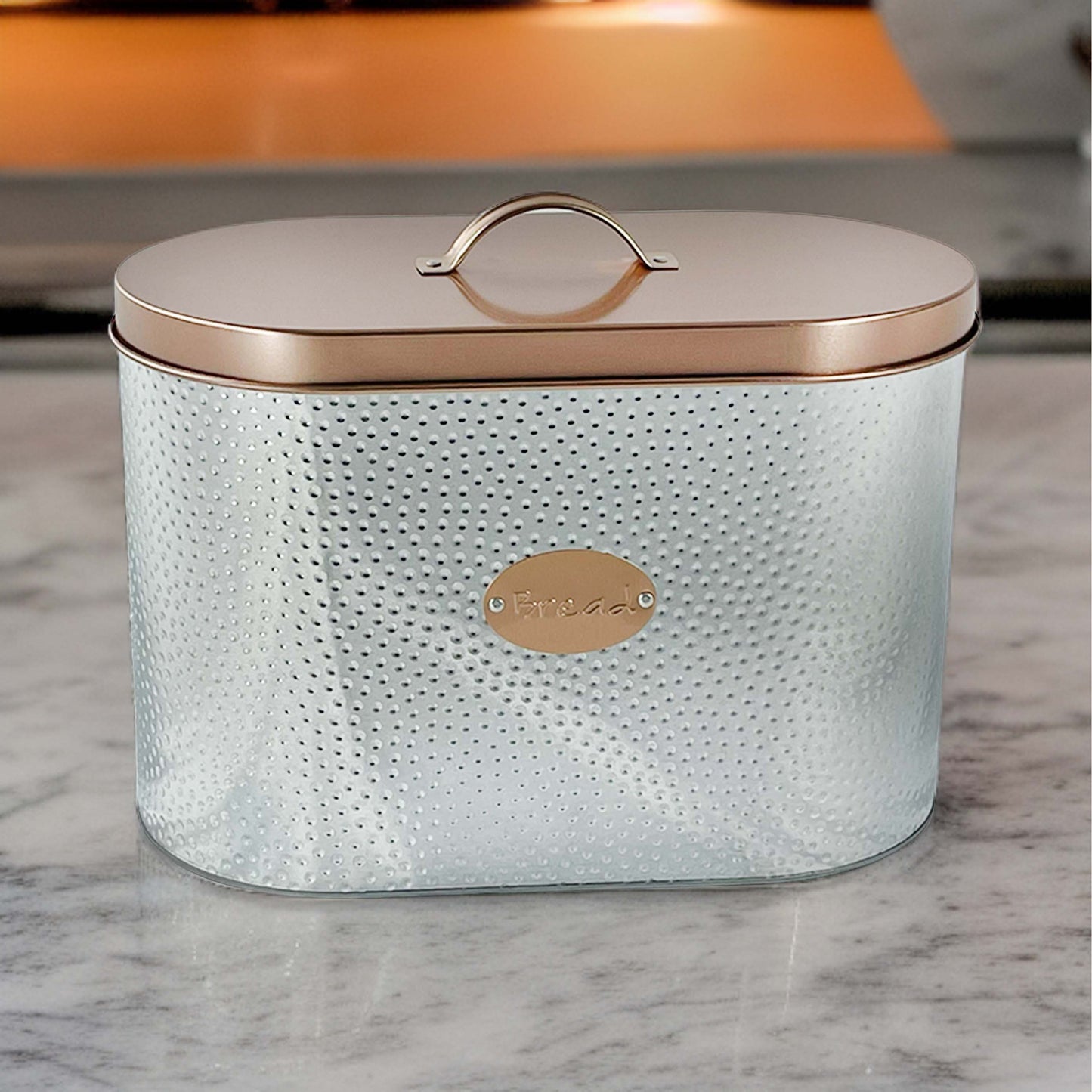 5PCs Metal Bread Bin Storage Box - Sliver/Golden