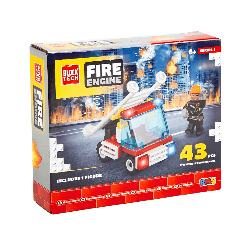 Block Tech Fire Engine Toy Set