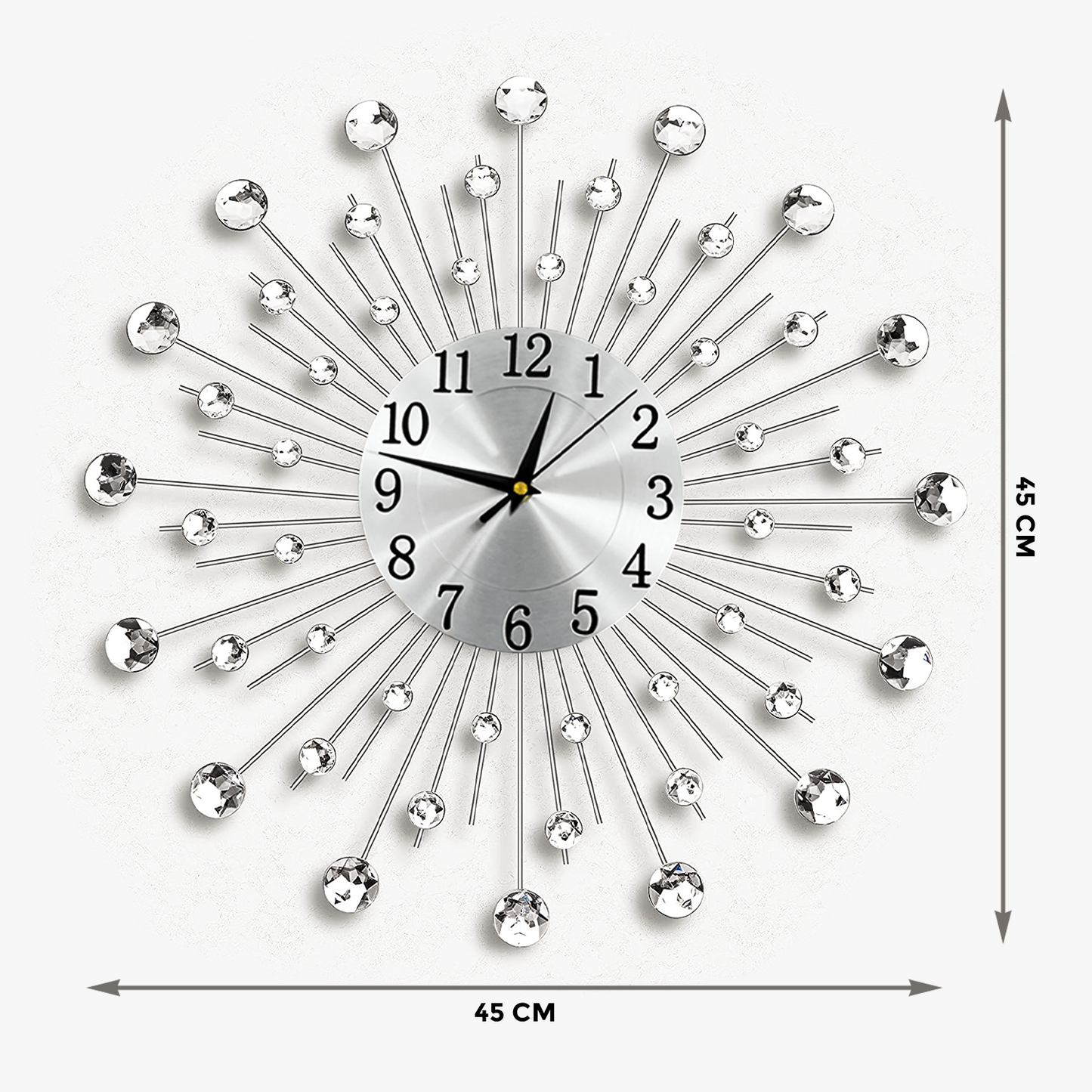 Living Room Diamante Beaded Wall Clock