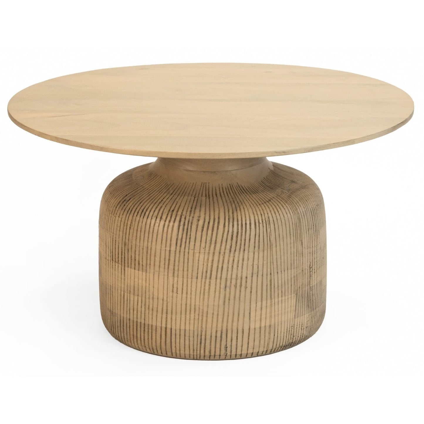 Chester Cane And Wood Round Coffee Table