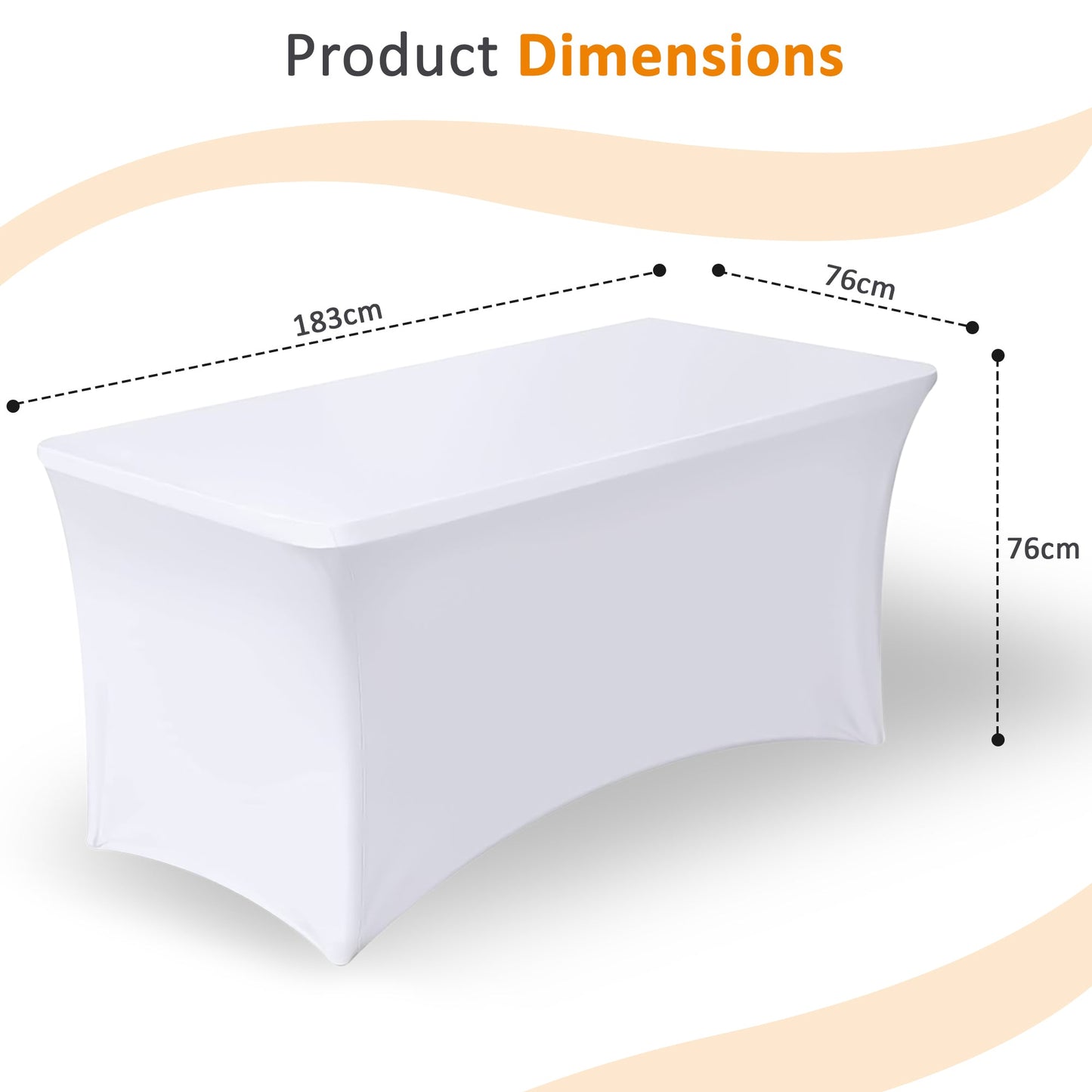 6ft Trestle Table Tablecloth Rectangular Cover