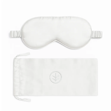 Essential Silk Sleep Eye Mask in White (Eucalyptus Silk)