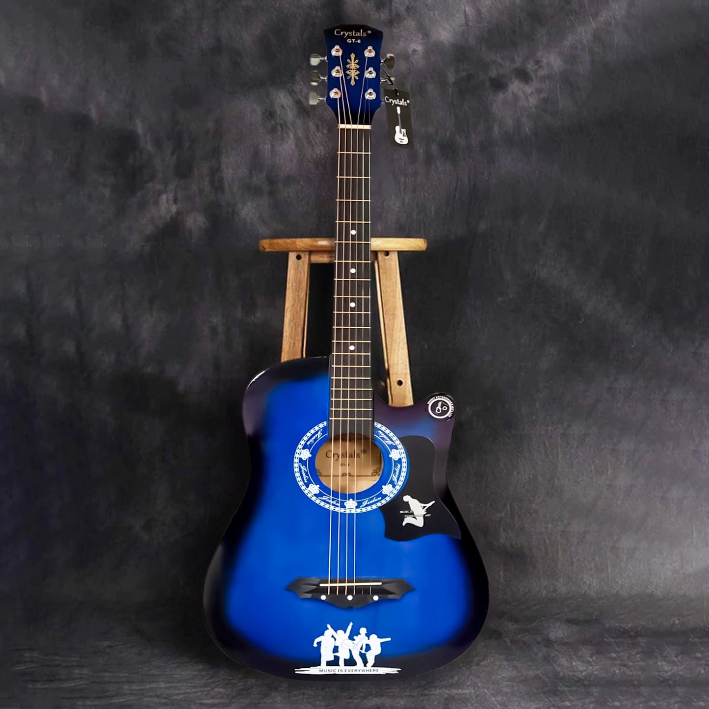 38" Full Size 6 String Acoustic Guitar Blue