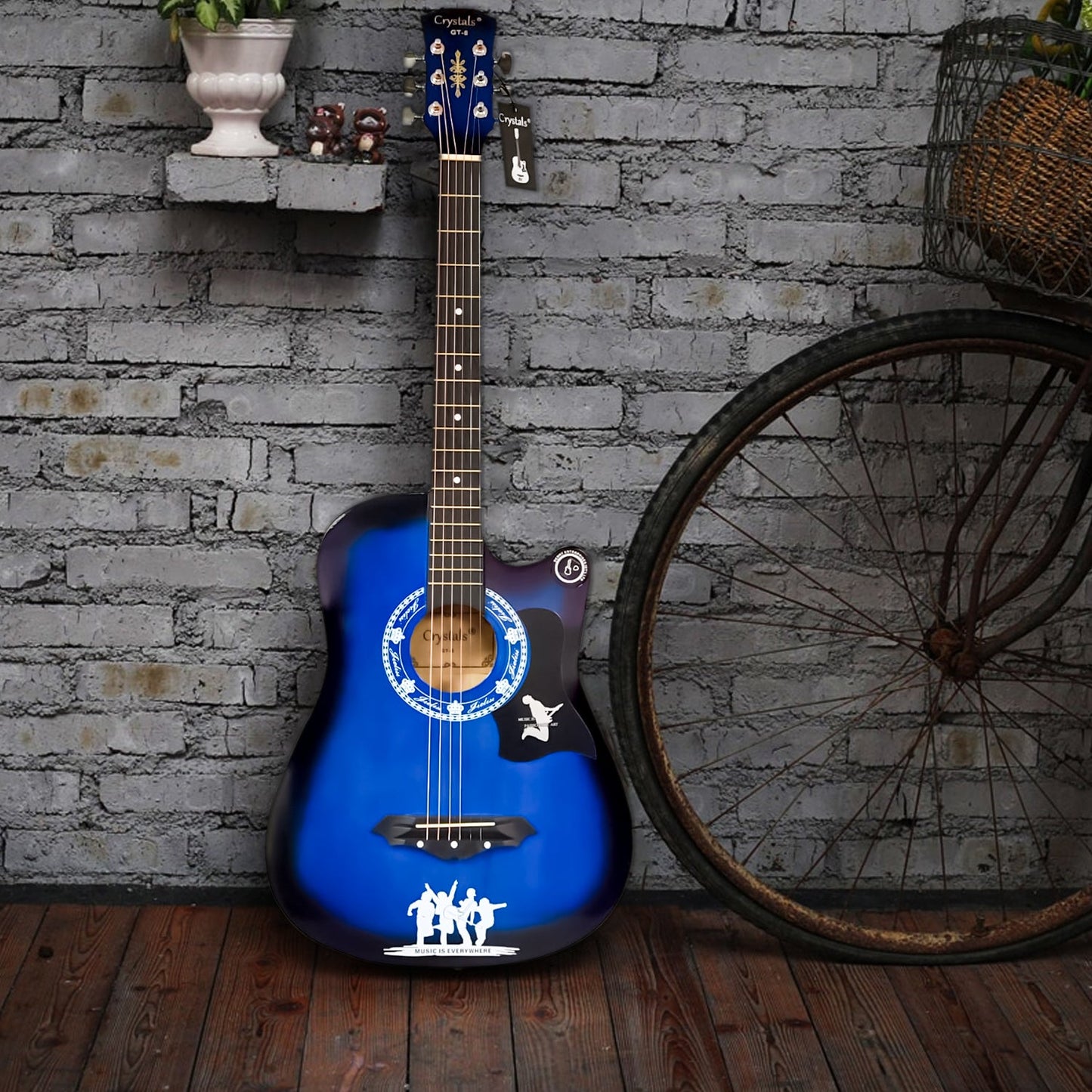 38" Full Size 6 String Acoustic Guitar Blue