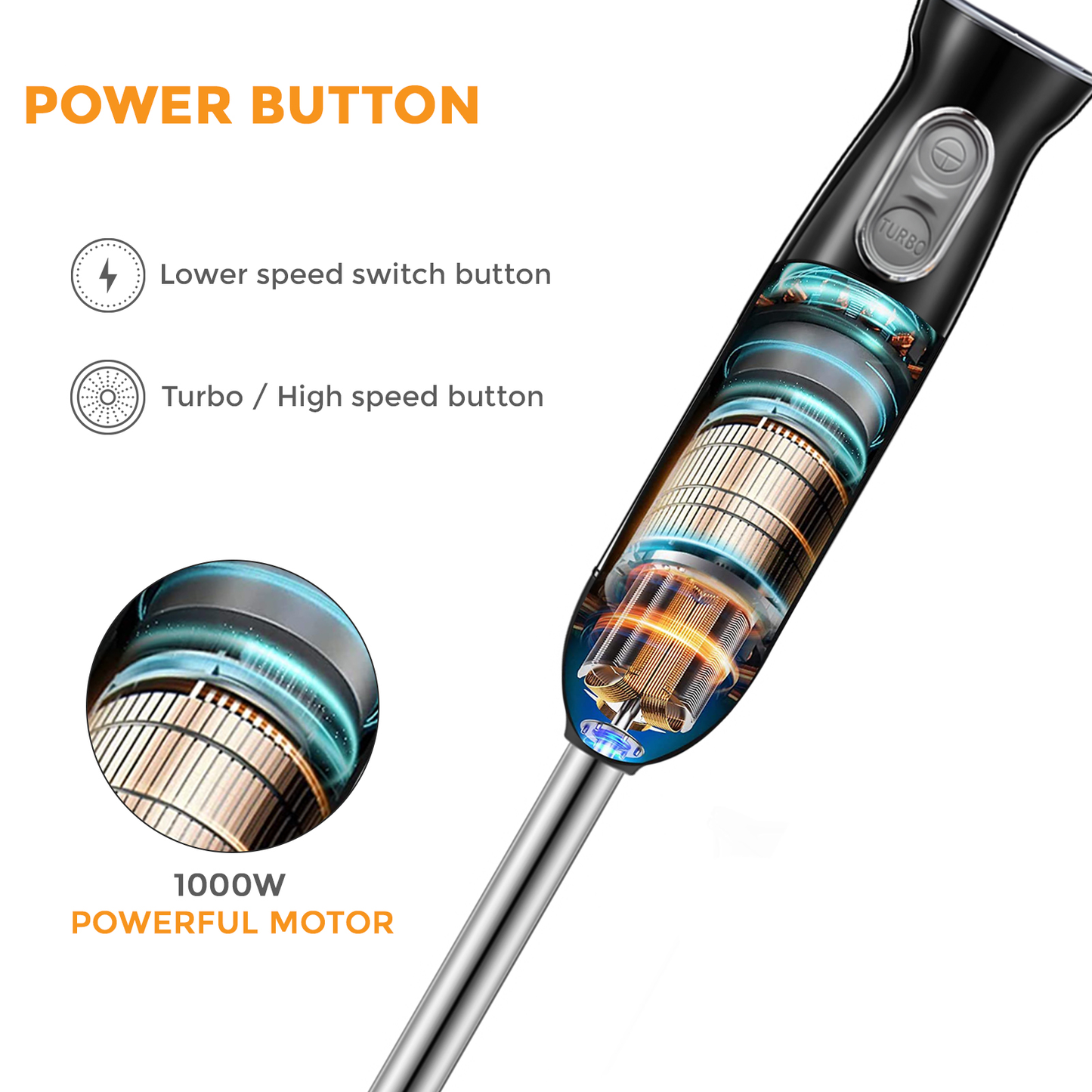 4 in 1 Hand Stick Blender - 1000W