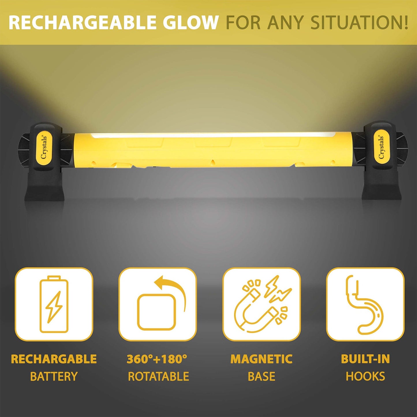 Rechargeable LED Work Light Torch with Magnet