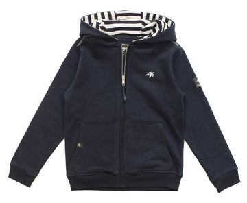 Childrens Boatyard Full Zip Hood - Navy