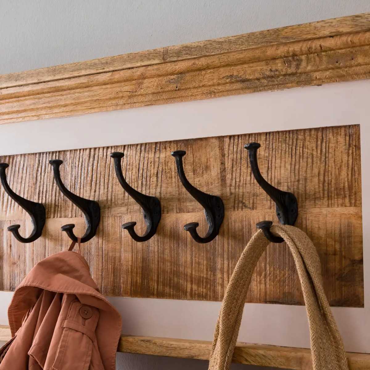 Bianco Wood Shoe Rack & Hanger Wall Hook Sets