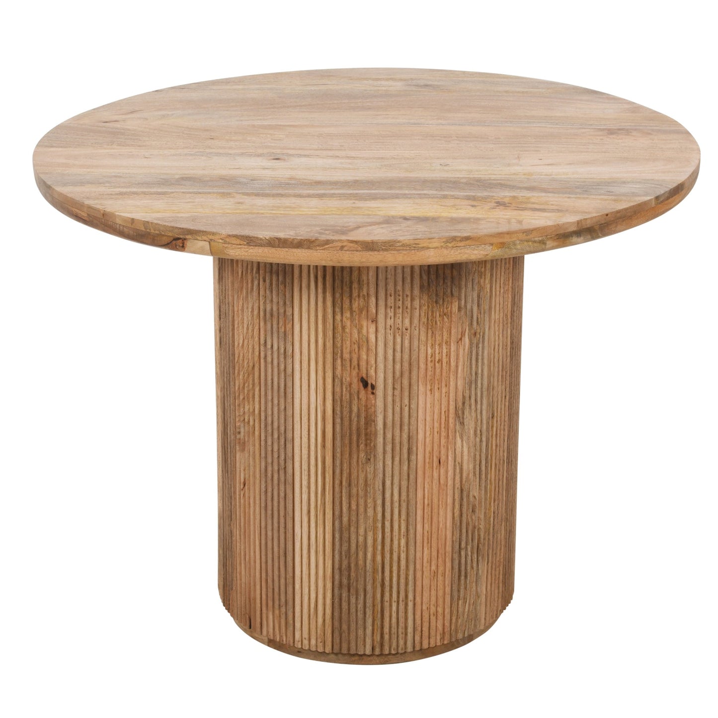 York Natural Solid Wood Round Dining Table