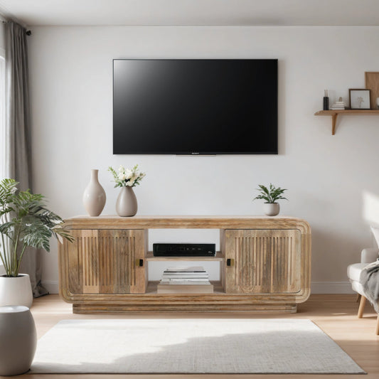 Preston Mango Wood 2 Doors TV Cabinet