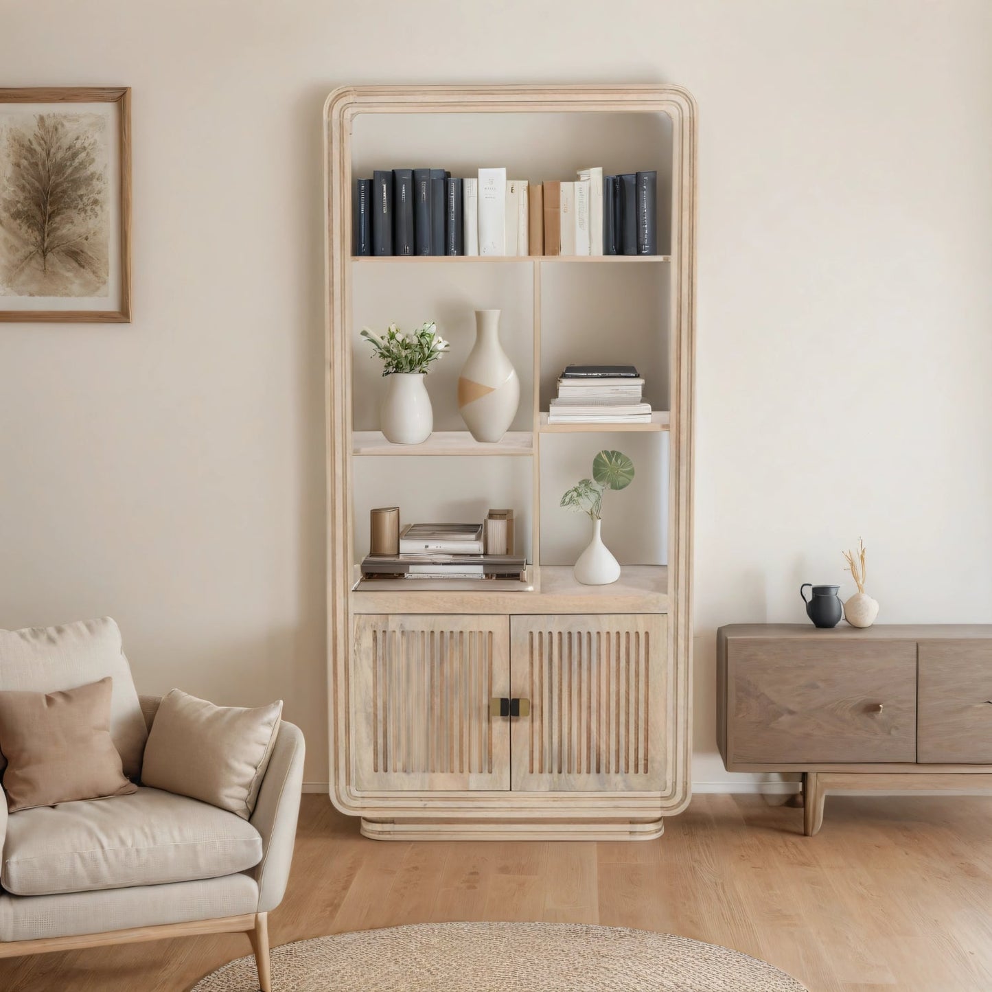 Preston Mango Wood Bookcase