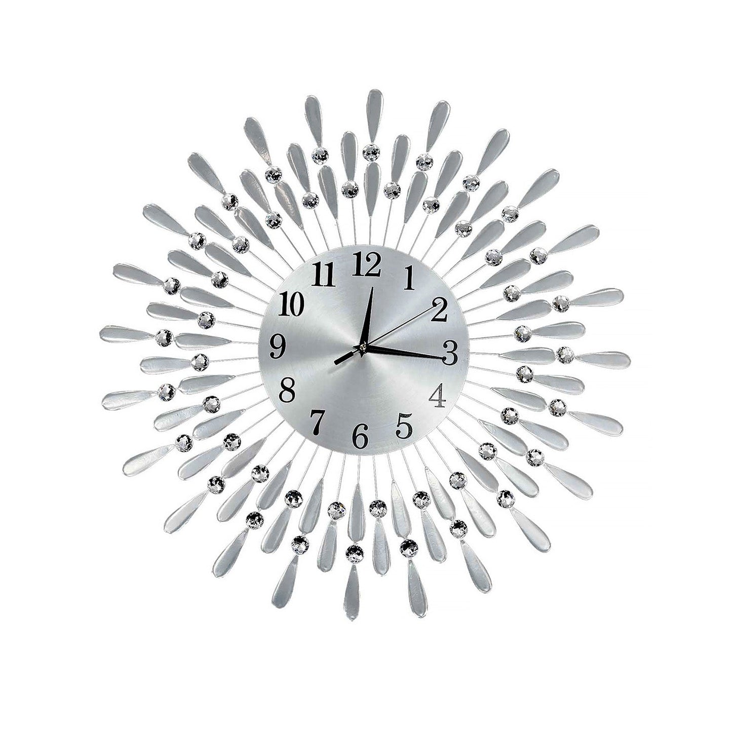 Crystals Quartz Jeweled Wall Clock