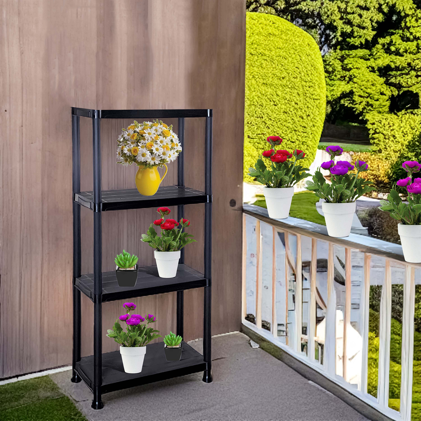 3/4/5 Tier Plastic Racking Shelving Storage Unit