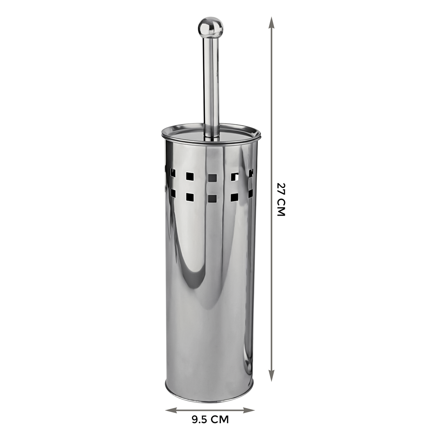 3L Pedal Bin with Toilet Brush Silver