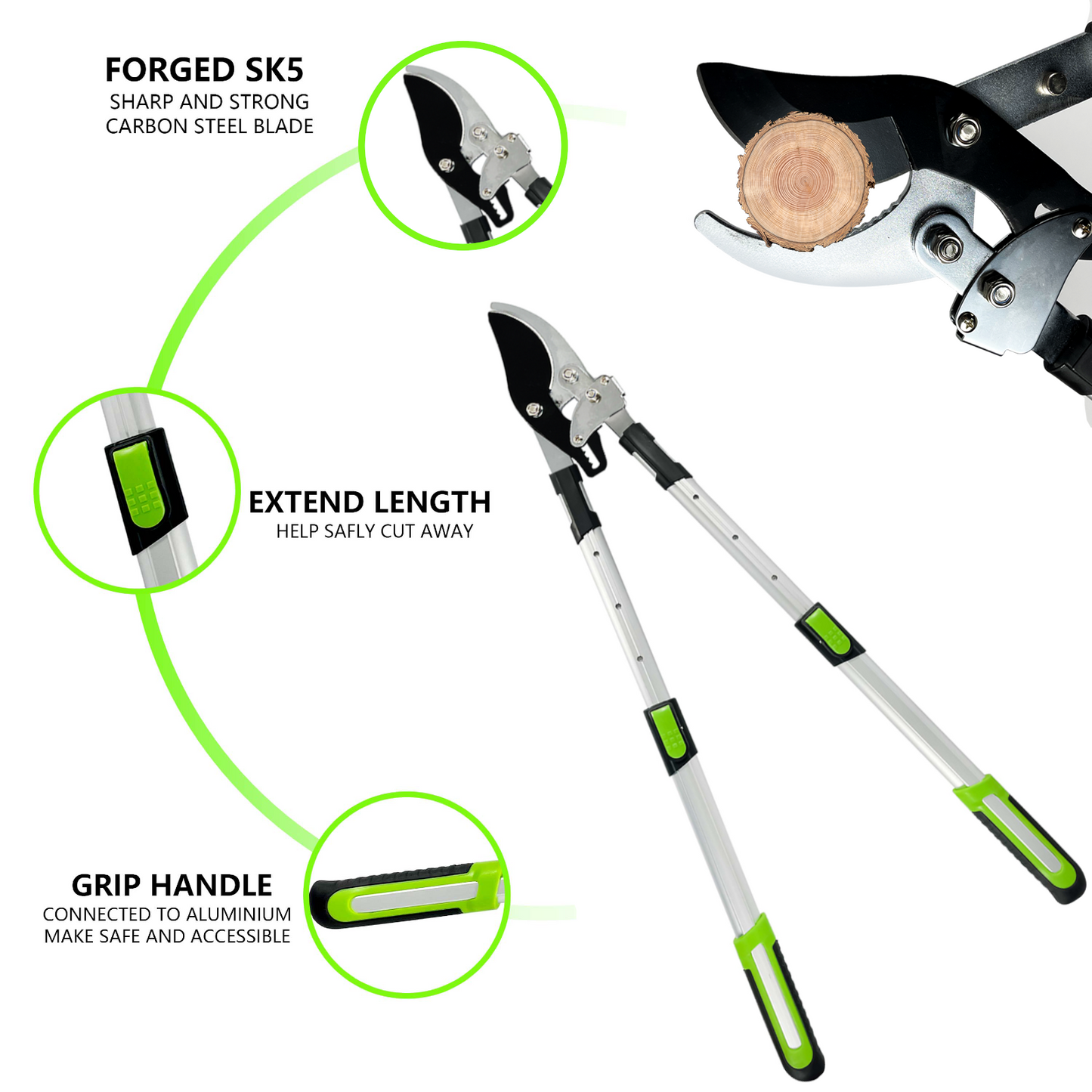 Telescopic Ratchet Tree Loppers