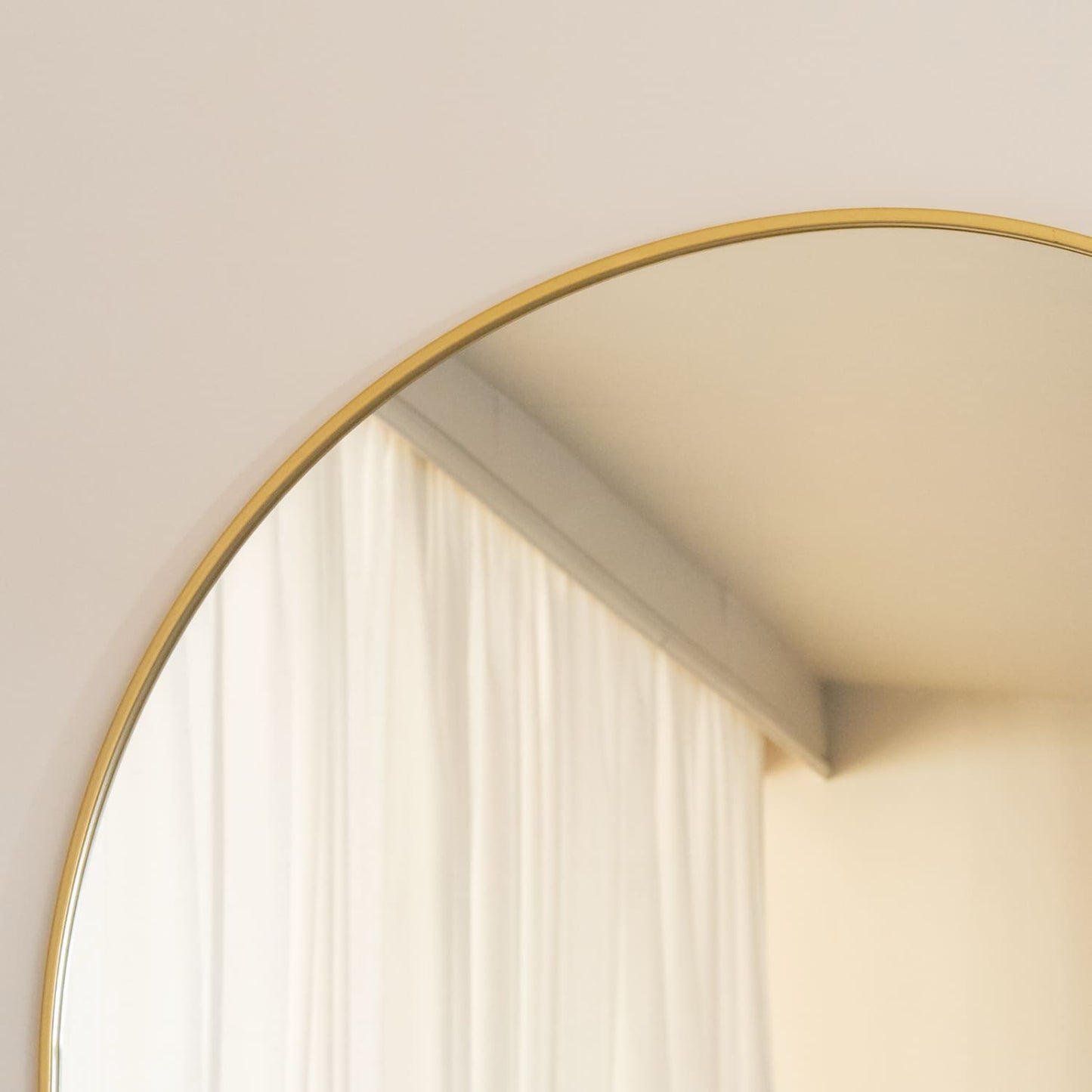 Akiko - Full Length Gold Metal Arched Mirror - 180cm x 105cm