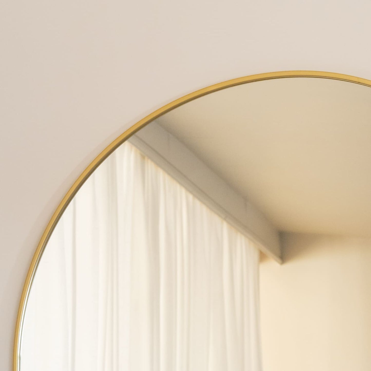 Akiko - Gold Metal Arched Mirror - 120cm x 95cm
