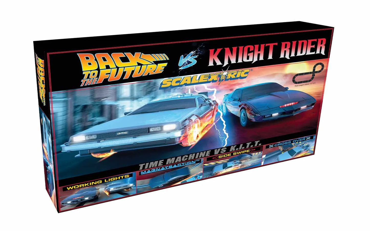 Scalextric C1431M Back to the Future vs Knight Rider Car Race Set