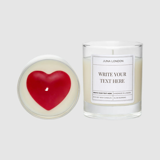 The Red Heart Candle