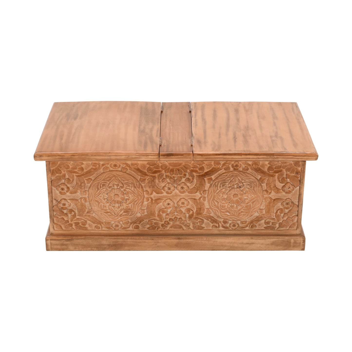 Carved Mango Wood Coffee Table/Blanket Box