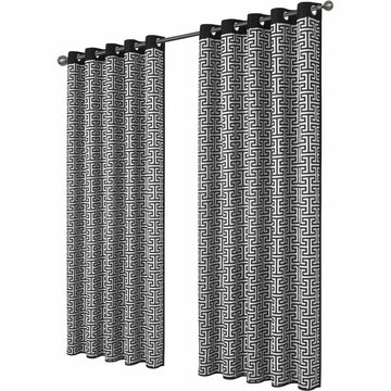 Milano Geometric Blackout Curtains Thermal Insulated Eyelet Pair Light-Blocking Window Drapes for Stylish Home Decor by OLIVIA ROCCO
