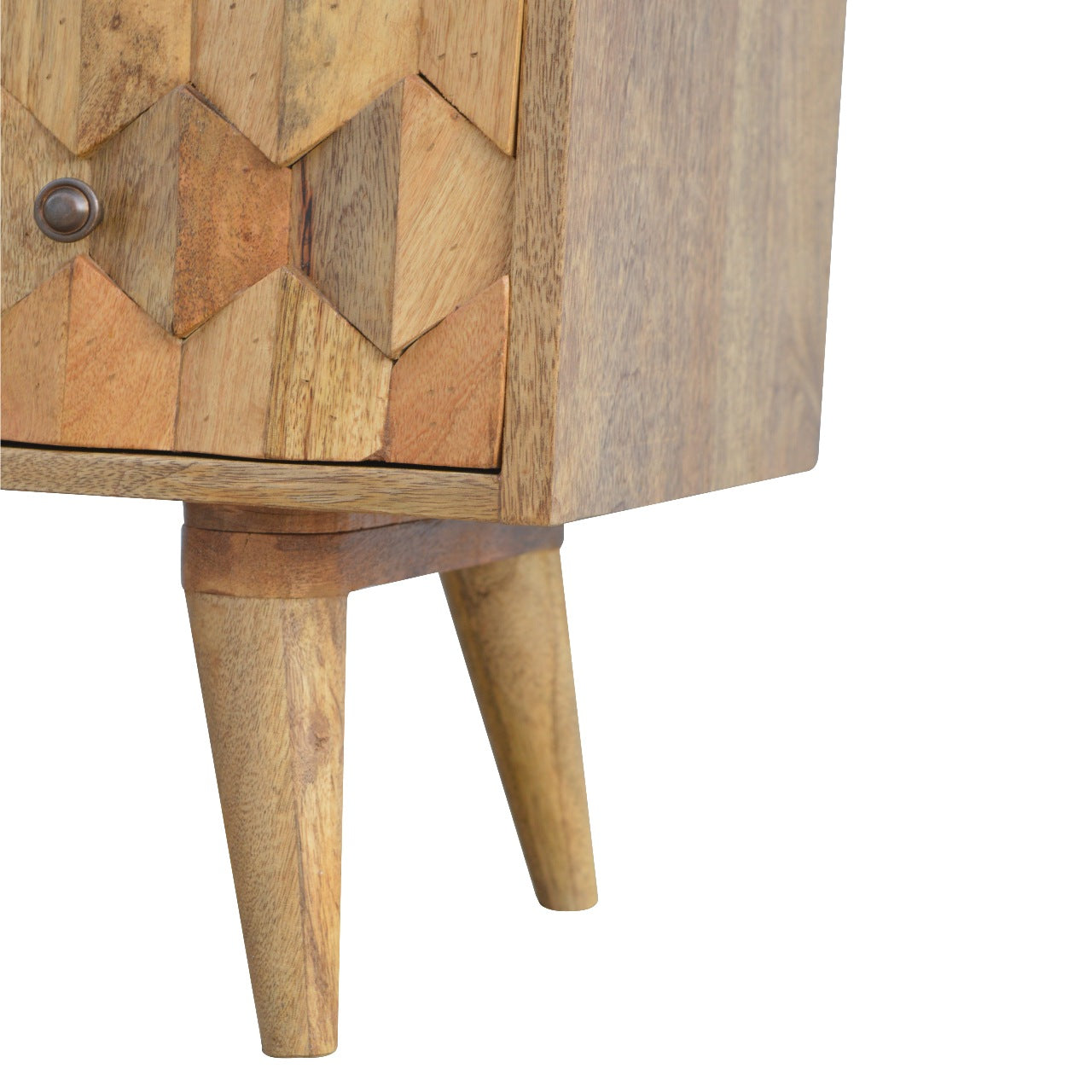 Solid Mango Wood Pineapple Carved Chest