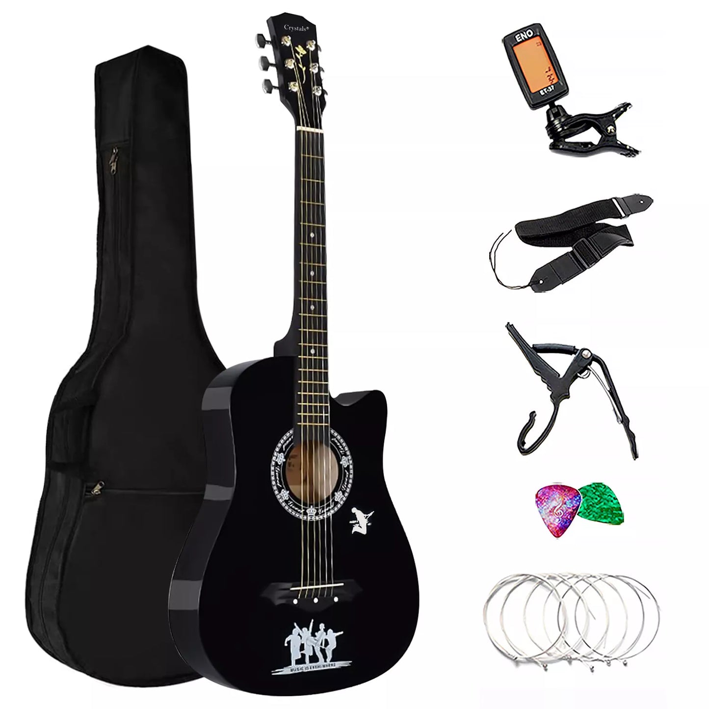 38" Full Size 6 String Acoustic Guitar