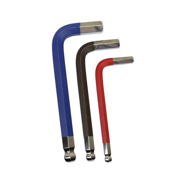 US PRO Tools 9PC Multicoloured Short Metric Ball End Allen Hex Key Set 1.5 - 10mm 1632