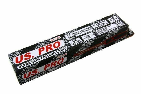 US PRO ULTRA SLIM FOLDING RECHARGEABLE LIGHT B5379
