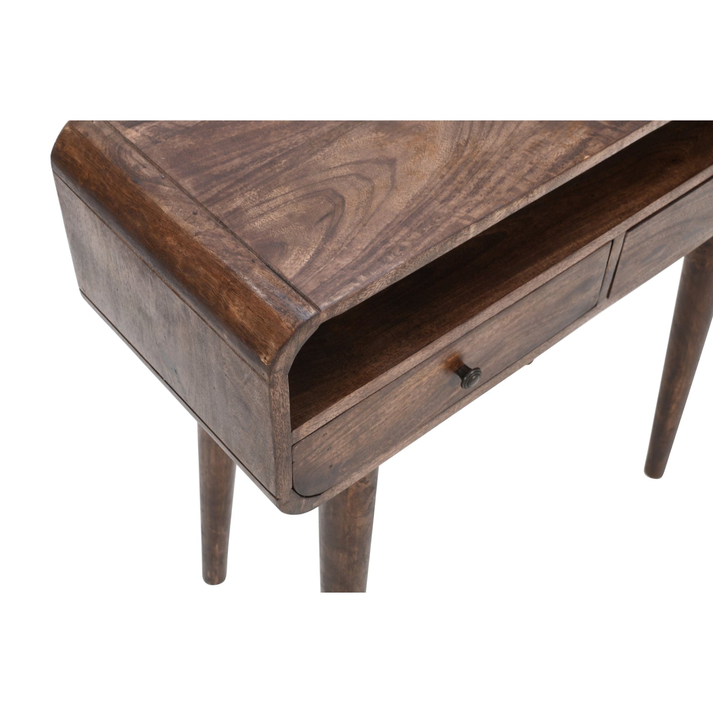 Franklin Dark Mango Wood Console Table with 2 Drawers