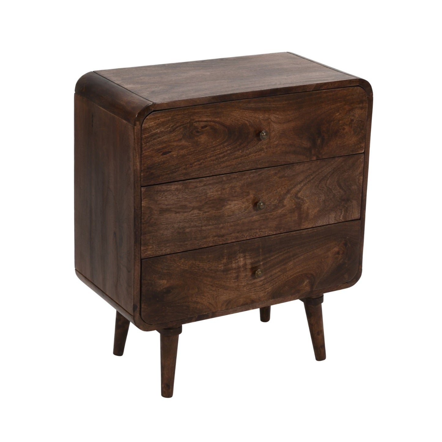 Franklin Dark Mango Wood Chest Of 3 Drawers