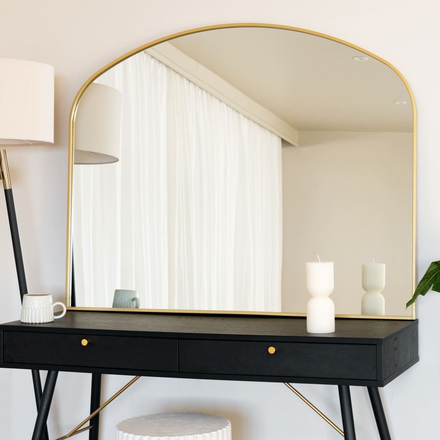 Yoko - Gold Metal Gentle Arch Mirror - 95cm x 120cm