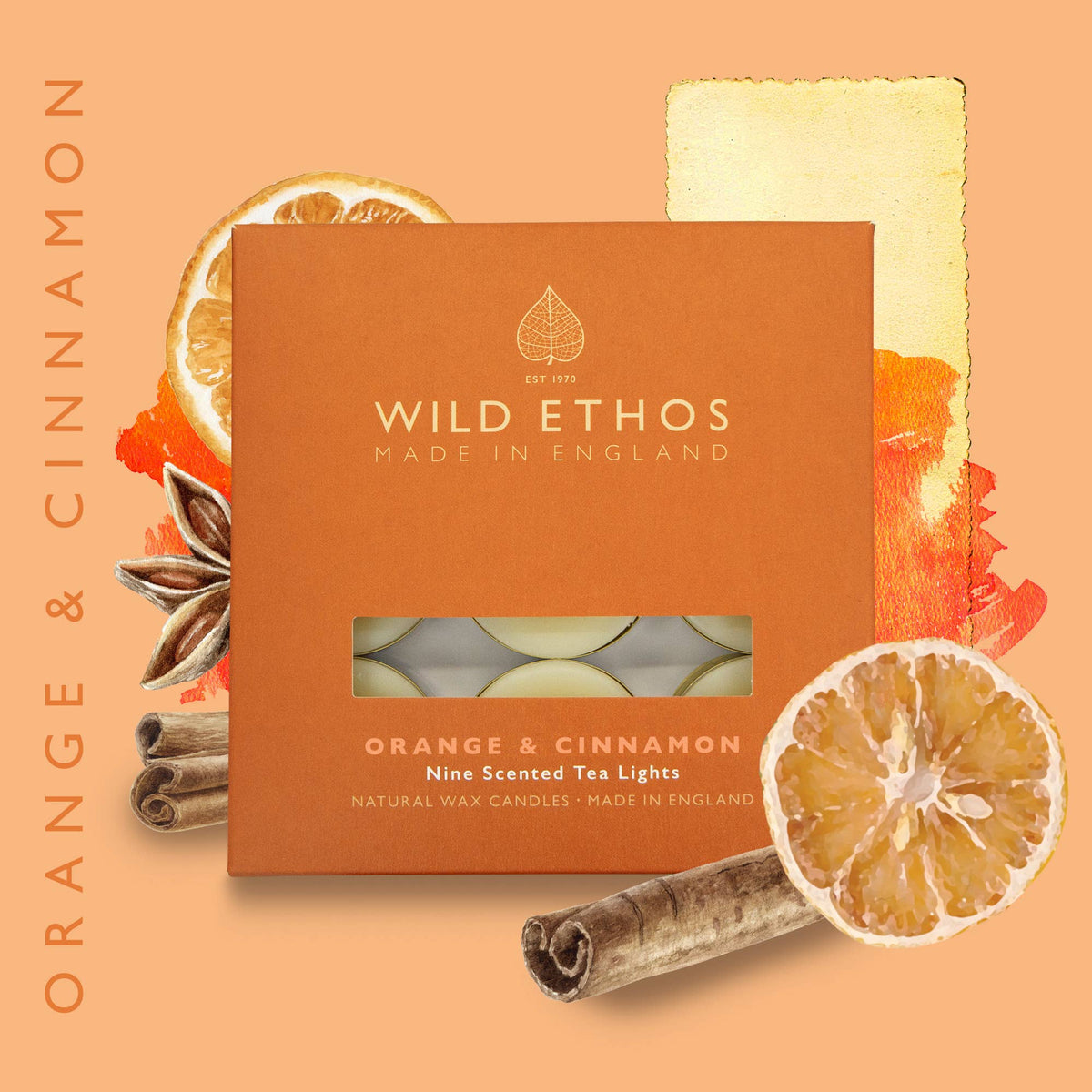 Cinnamon & Orange "Winter Spice" Scented Tealights