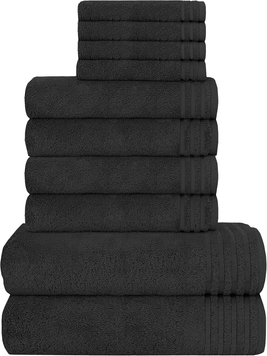 10 Piece Monaco Luxury Egyptian Cotton Towel Set 500 GSM with 4 Face Towels 4 Hand Towels 2 Bath Towels for Bathroom by OLIVIA ROCCO