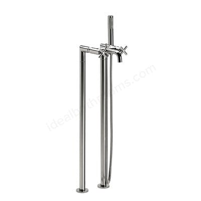 Loft Chrome Floor Standing Bath Shower Mixer Kit
