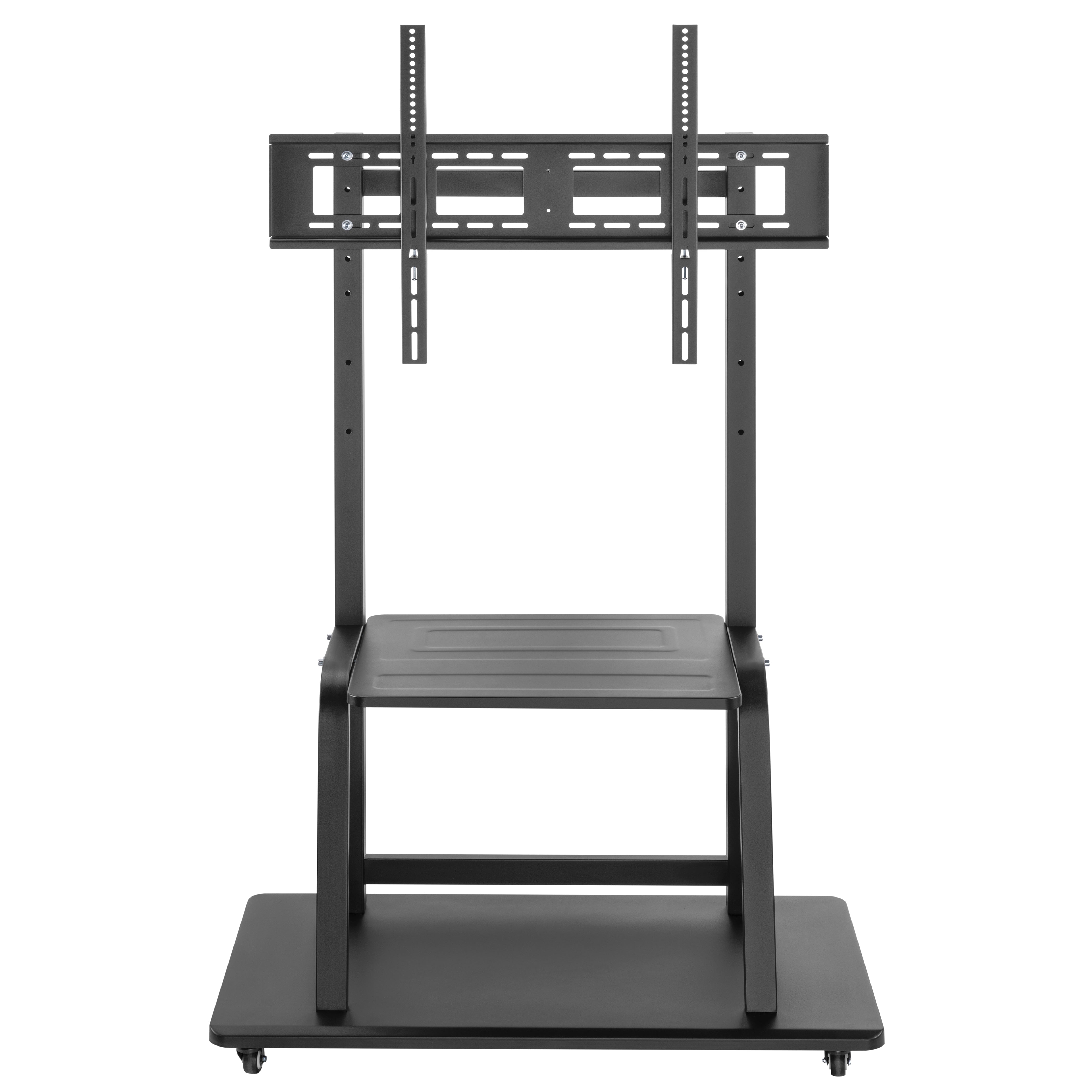 ProperAV Mobile TV Trolley Stand on Wheels for 37" - 100" Screens (150kg Capacity / VESA Max. 800x600)