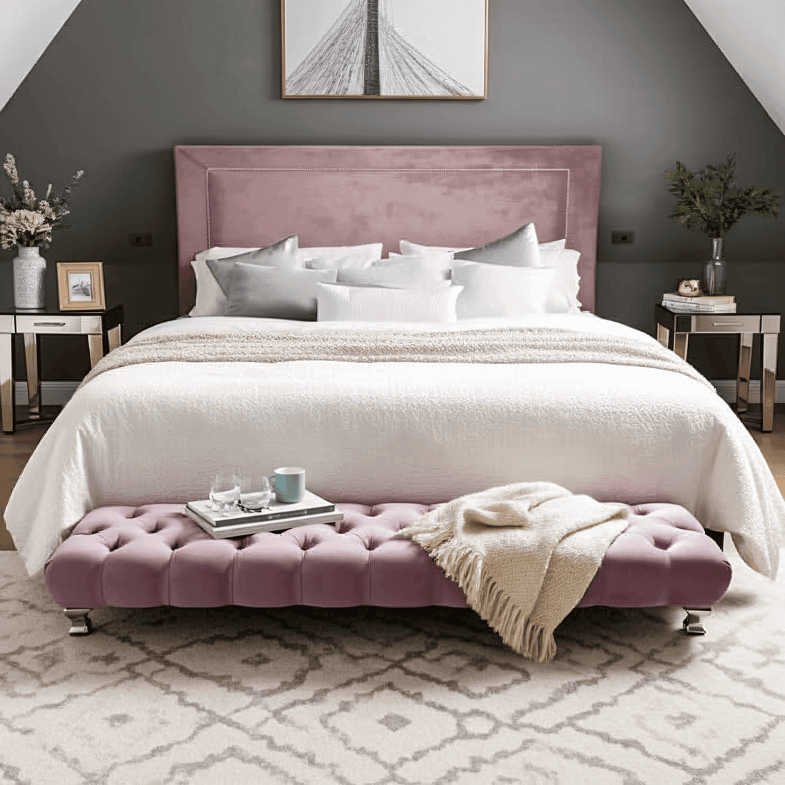 Zanetti Milano Bed Frame – Luxury Chesterfield Style