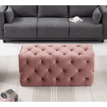 Melia Velvet Ottoman Bench