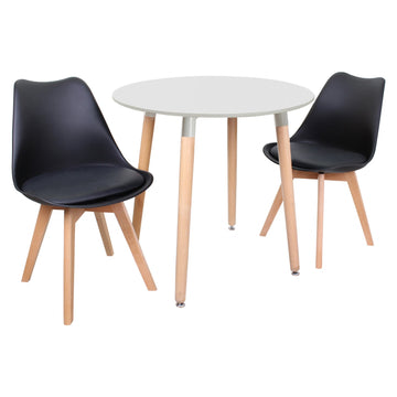 Jamie Lorenzo Halo Round Dining Set of 2