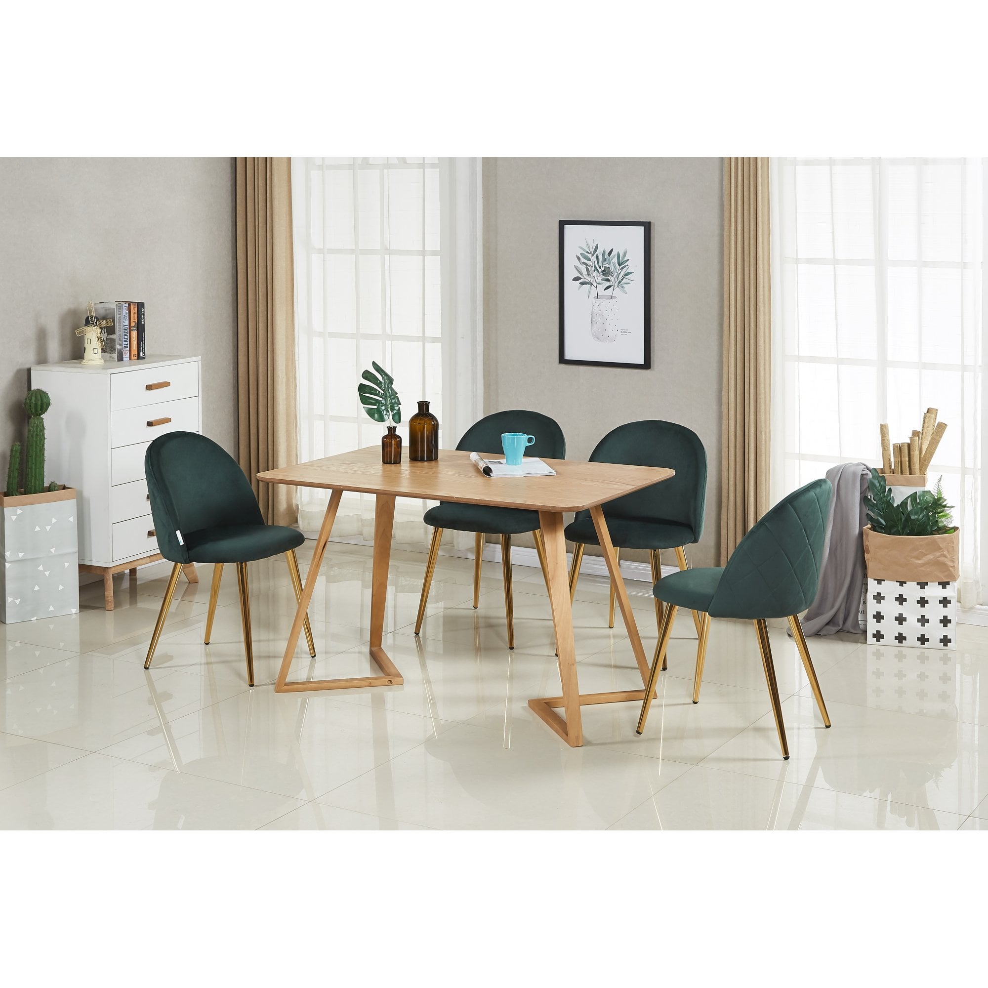 Lucia Velvet Dining Chair Set of 2