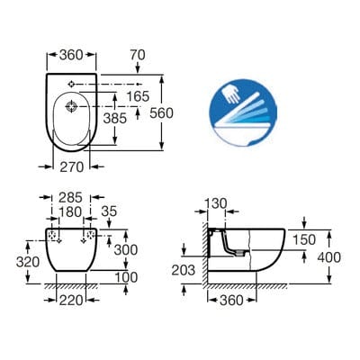 Meridian-N Wall-Hung Bidet