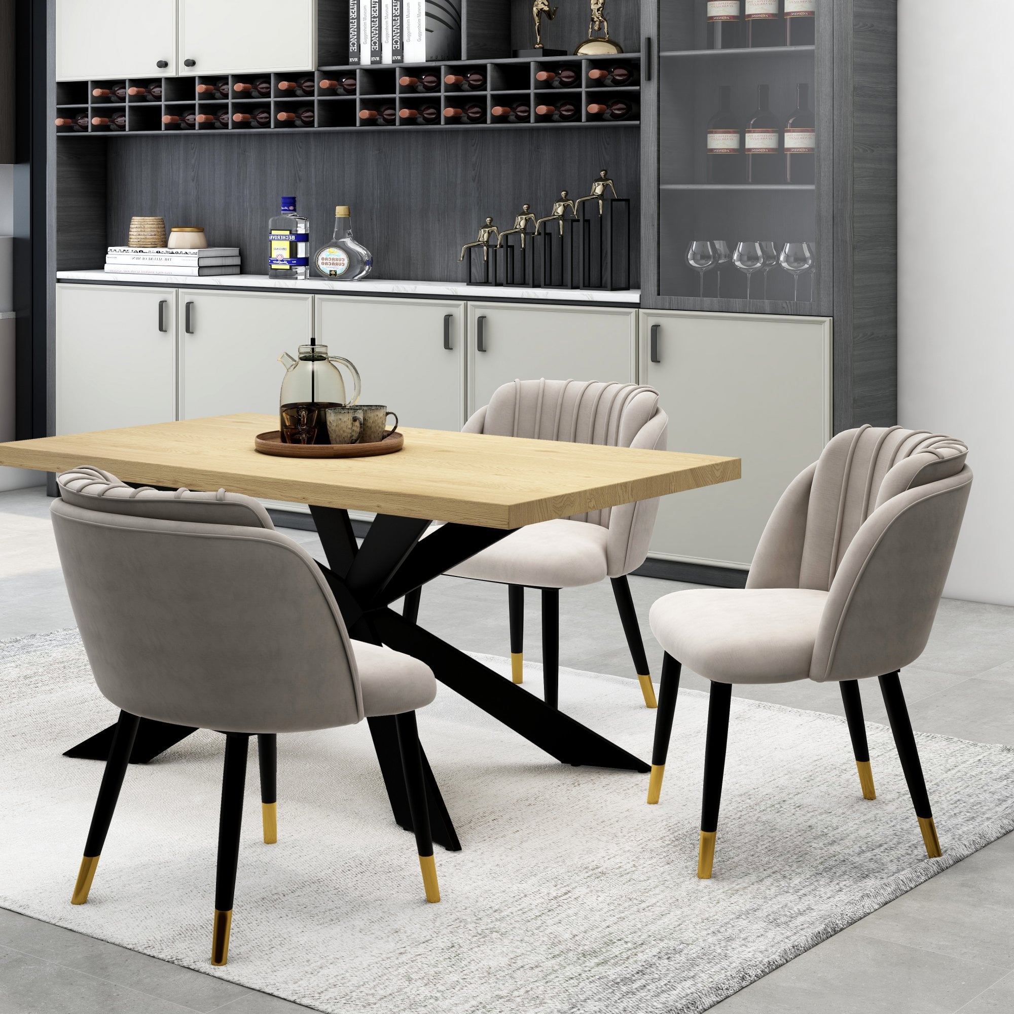 Milano velvet dining chair