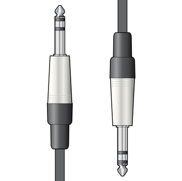 Chord / Citronic 6.3mm Stereo TRS Jack to 6.3mm Stereo TRS Jack Audio Lead